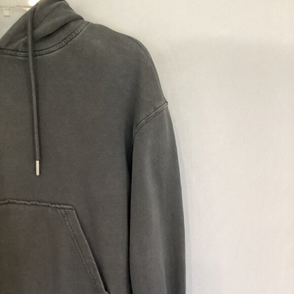 7 For All Mankind Hooded Sweatshirt Tunic Dress Women's XS Dark Gray Garment Dye - Picture 5 of 10